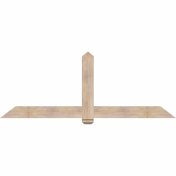 Ekena Millwork Eugene Smooth Timber Gable Bracket, Douglas Fir, 84"W x 31"H x 3 1/2"D x 5 1/2"F, 9/12 Pitch GBW084X31X0406EUG00SDF - main
